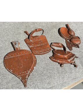 Vintage Kitchen Plaques Metal Iron Four Antique Kitchen Appliance Decor Hoda